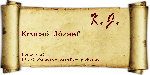 Krucsó József névjegykártya