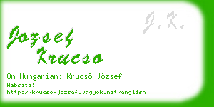 jozsef krucso business card
